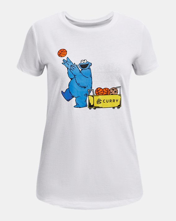 女童Curry Cookie Hoops短袖T恤, White, pdpMainDesktop image number 0